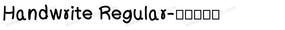 Handwrite Regular字体转换